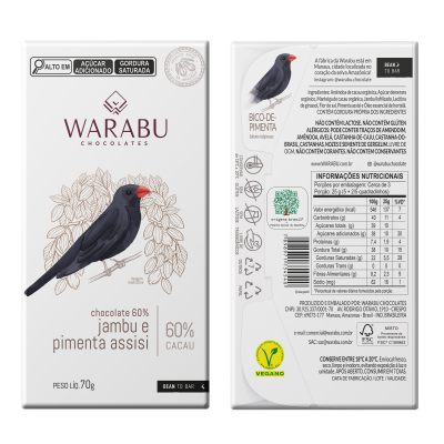 Chocolate 60% Jambu e Pimenta Asîsî